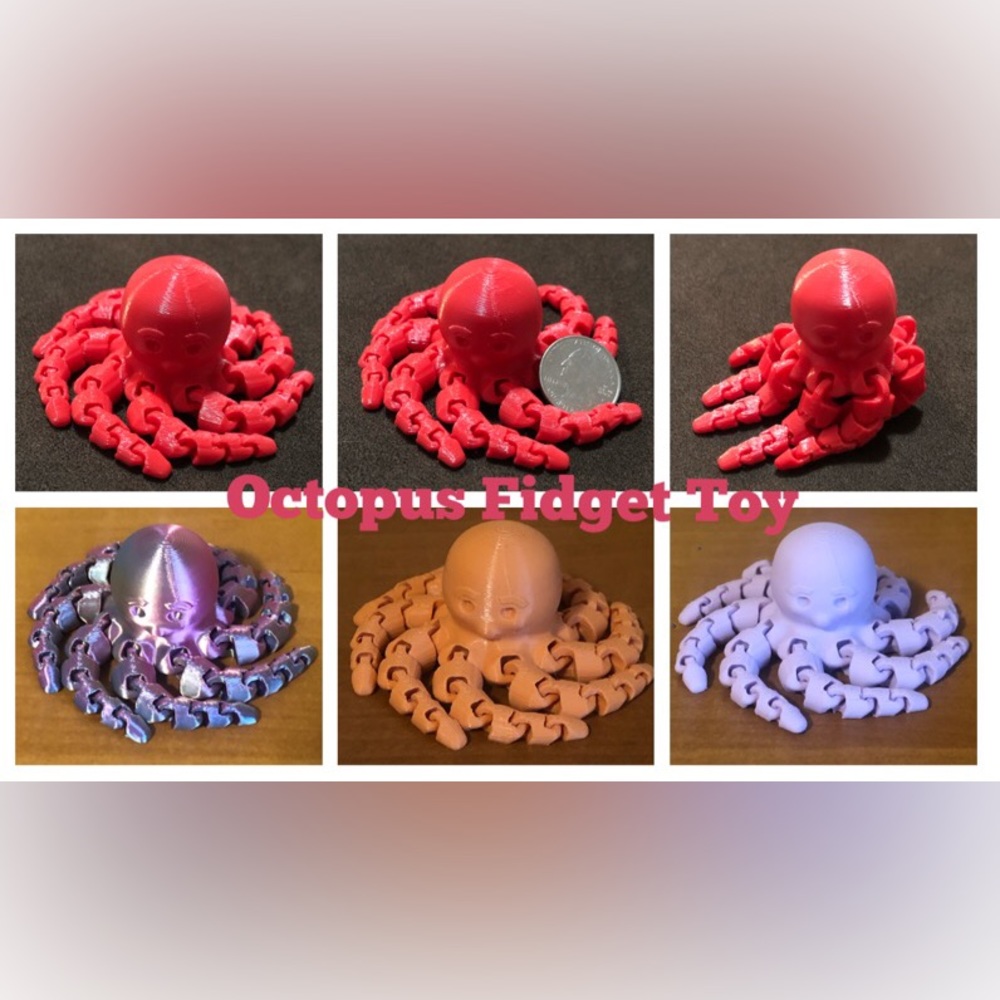 3D Printed Octopus Fidget Spinner 🐙